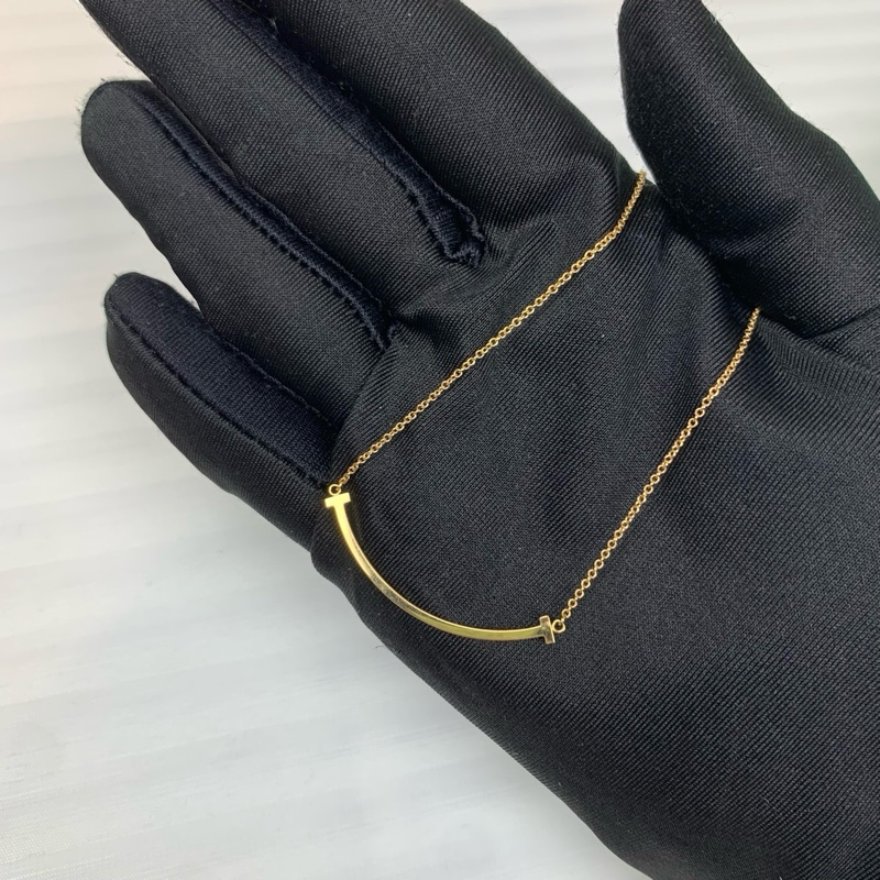 Tiffany & Co 金色頸鏈 微笑頸鏈 容易配搭 日常可用-3
