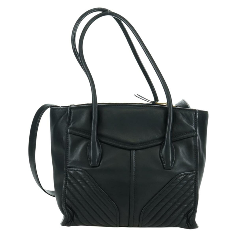 【日本直送】Miu Miu 皮革雙肩包 黑色金色 正品 am10909V-1