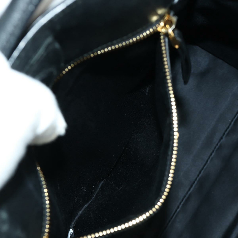 【日本直送】Miu Miu 皮革雙肩包 黑色金色 正品 am10909V-27