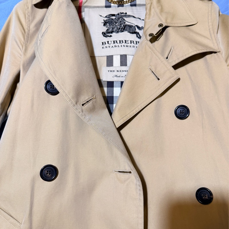 Burberry 經典款蜜色 Kensington長風衣UK 2-12