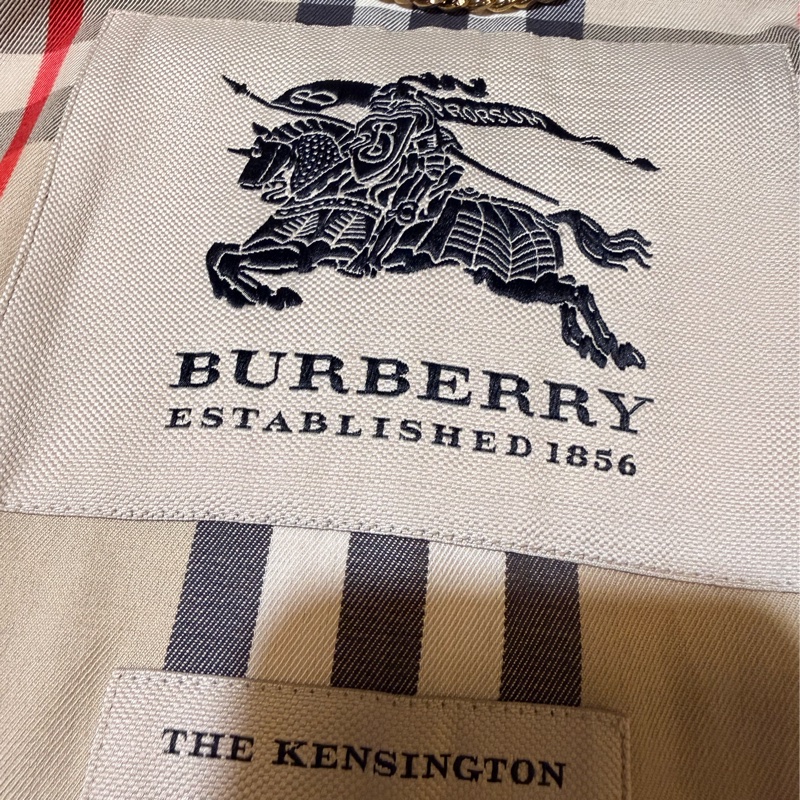 Burberry 經典款蜜色 Kensington長風衣UK 2-10