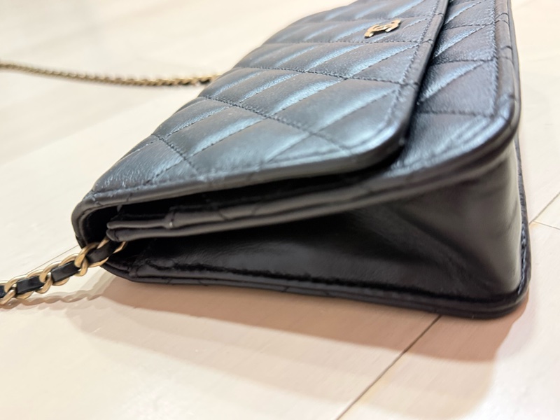 香奈兒黑色金釦WOC-4