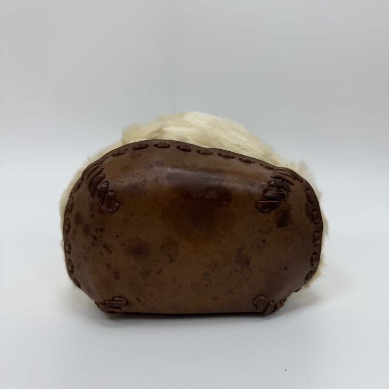 VALENTINO白色毛絨單肩包-6