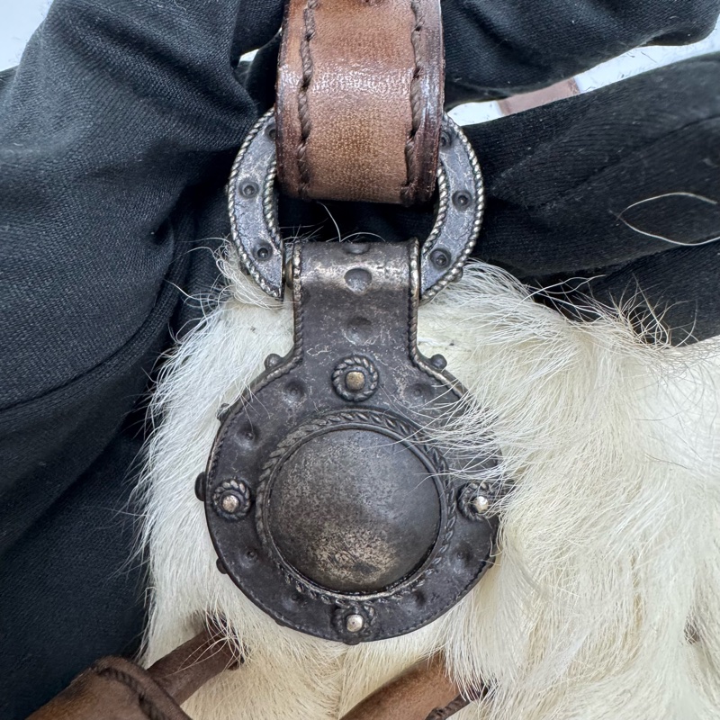 VALENTINO白色毛絨單肩包-12