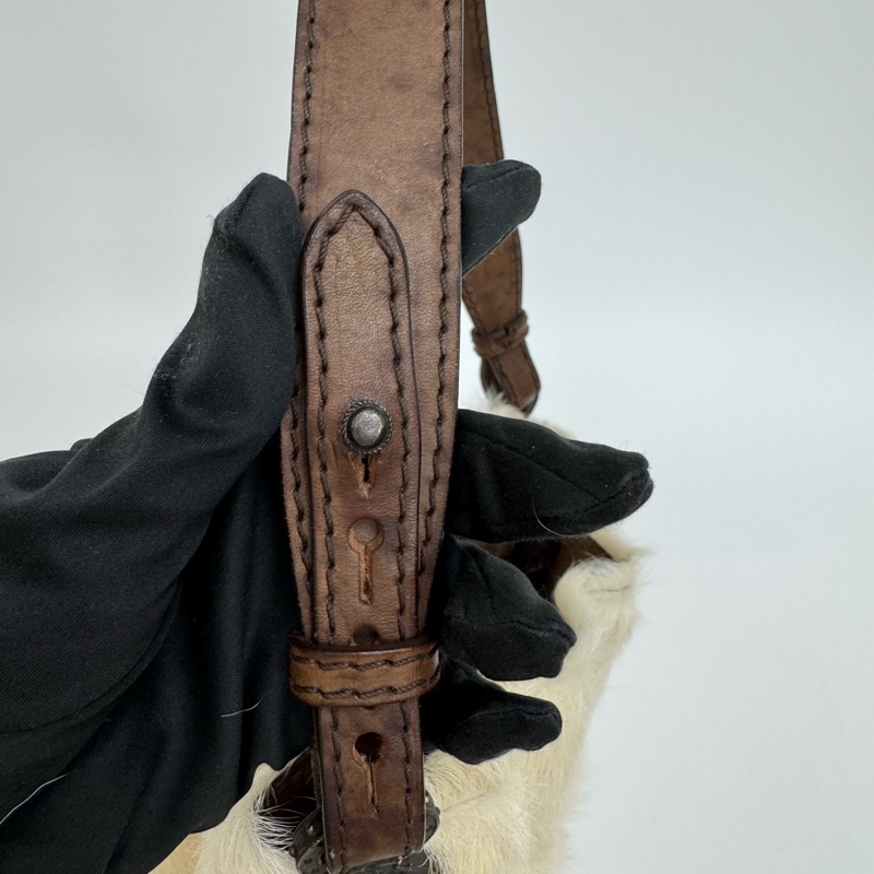 VALENTINO白色毛絨單肩包-16