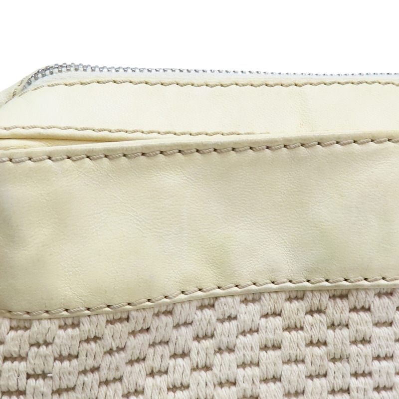 米黃色 帆布 LAX Accordion 肩背包【CHANEL 香奈兒】-14