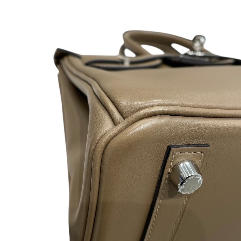 HERMES 愛馬仕 BIRKIN 25 柏金包 SWIFT 皮革 奶茶色系 銀釦-5