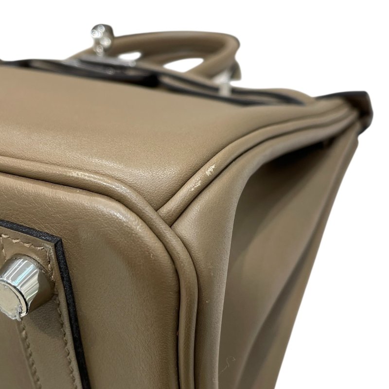 HERMES 愛馬仕 BIRKIN 25 柏金包 SWIFT 皮革 奶茶色系 銀釦-6