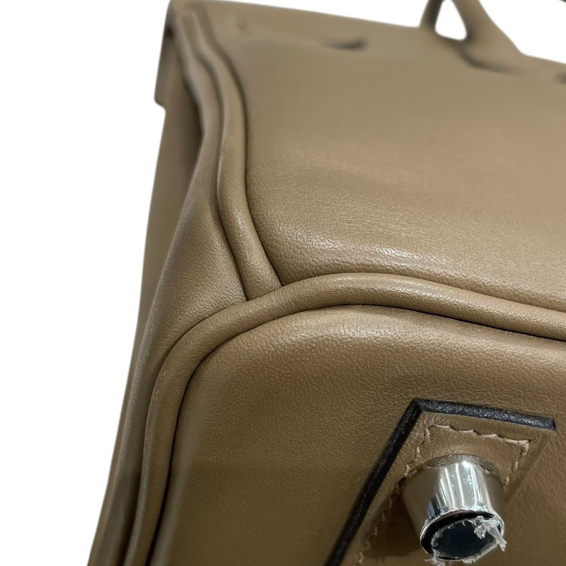 HERMES 愛馬仕 BIRKIN 25 柏金包 SWIFT 皮革 奶茶色系 銀釦-7