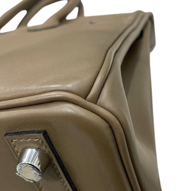 HERMES 愛馬仕 BIRKIN 25 柏金包 SWIFT 皮革 奶茶色系 銀釦-8