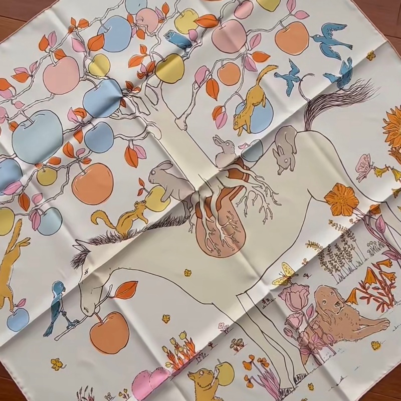 💖Hermes 90x90 絲巾 全新💖 馬上結果實-3