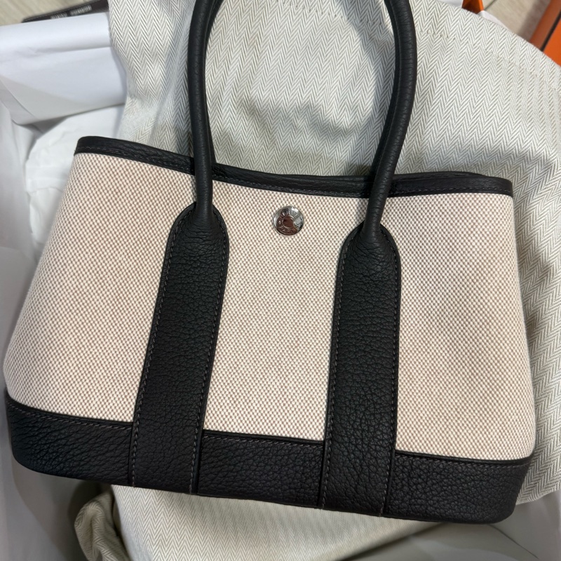 💖Hermes mini garden party💖 帆布 烏木色 K刻 2026購證-0