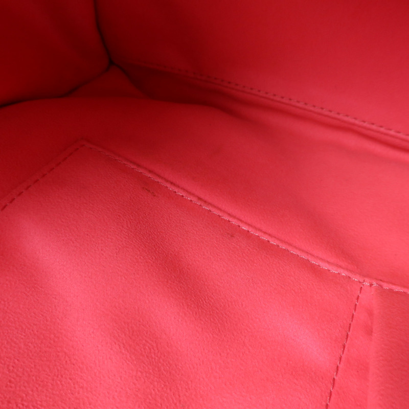 CELINE 牛皮皮革Mini Luggage銀扣手挽袋-14