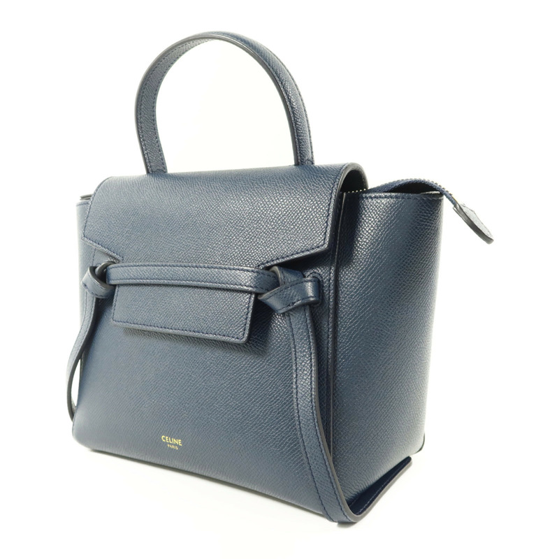 CELINE 牛皮皮革Mini Belt Bag金扣手挽肩背兩用袋-2