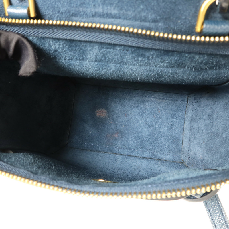 CELINE 牛皮皮革Mini Belt Bag金扣手挽肩背兩用袋-4