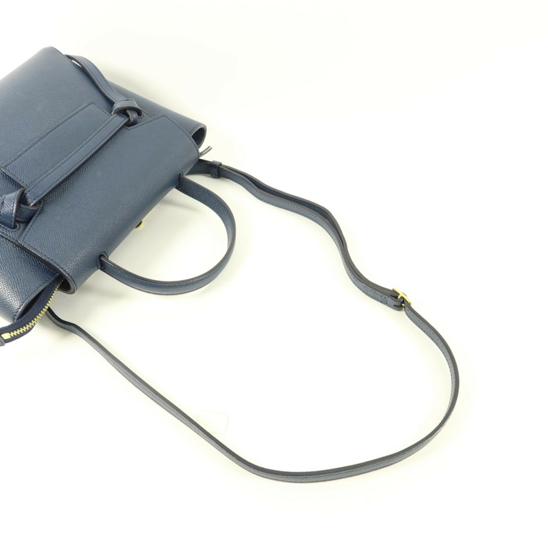 CELINE 牛皮皮革Mini Belt Bag金扣手挽肩背兩用袋-8