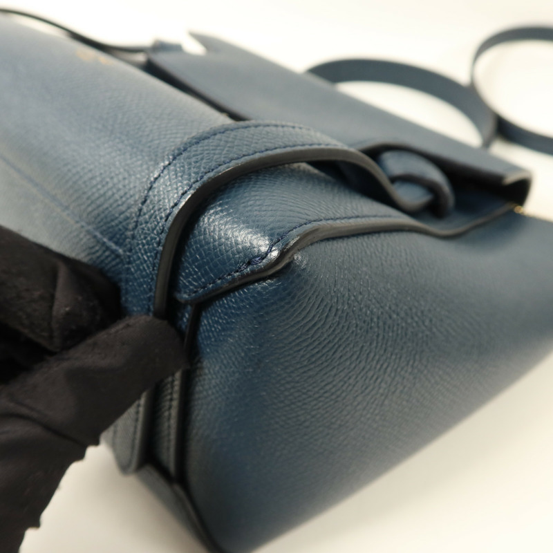 CELINE 牛皮皮革Mini Belt Bag金扣手挽肩背兩用袋-14