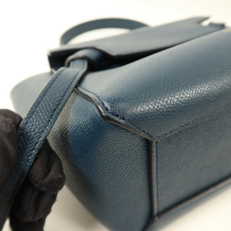 CELINE 牛皮皮革Mini Belt Bag金扣手挽肩背兩用袋-15