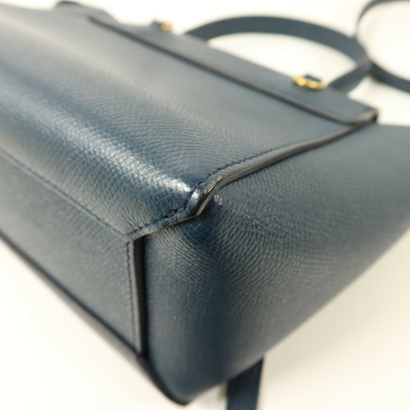 CELINE 牛皮皮革Mini Belt Bag金扣手挽肩背兩用袋-16