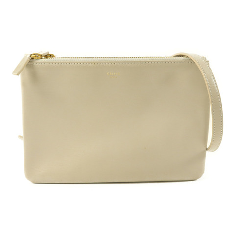 CELINE 牛皮皮革Trio Bag金扣肩背袋