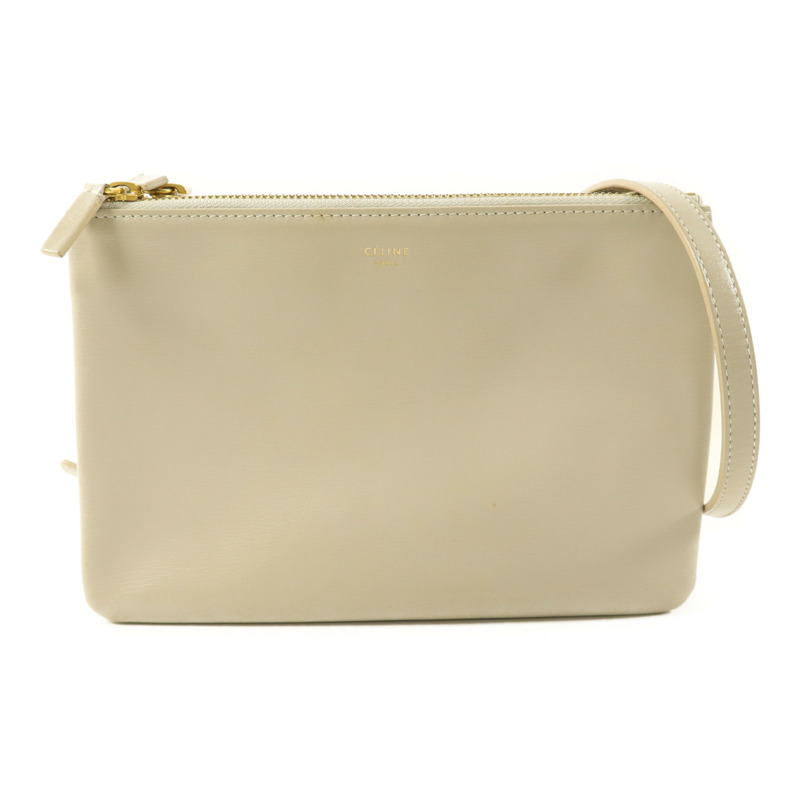 CELINE 牛皮皮革Trio Bag金扣肩背袋-0