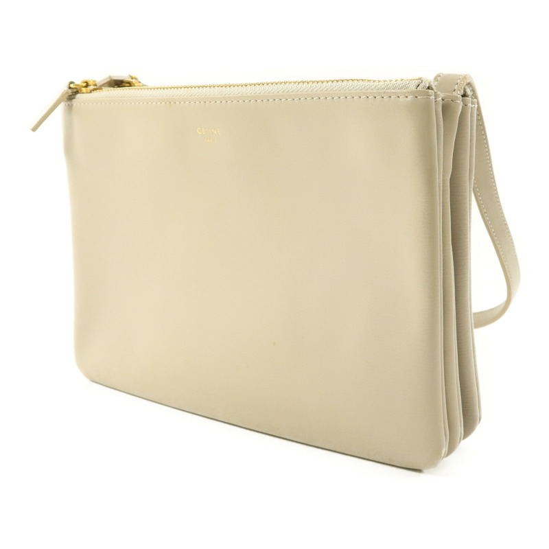 CELINE 牛皮皮革Trio Bag金扣肩背袋-2