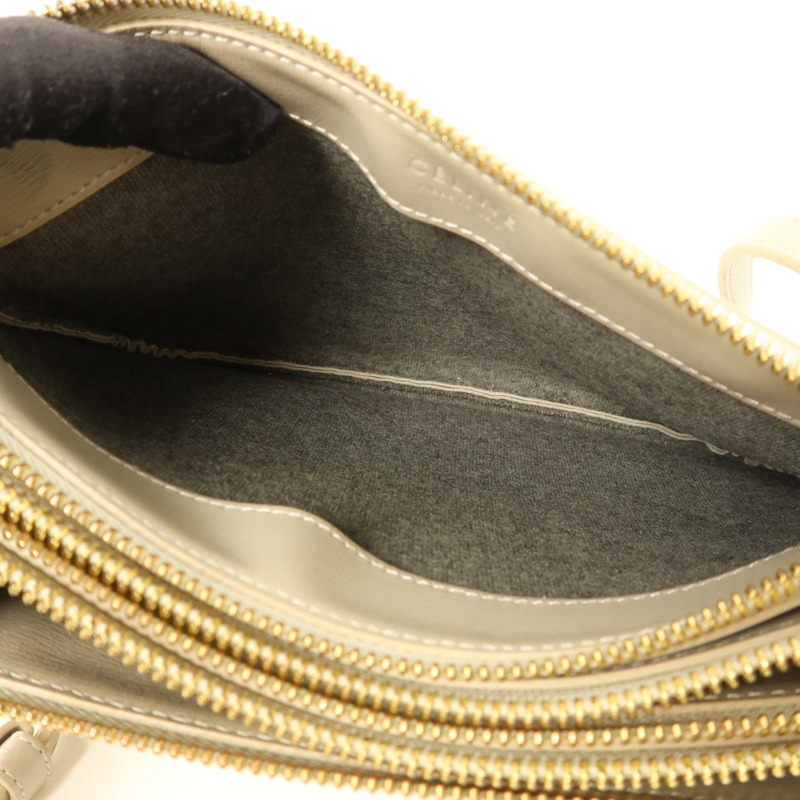 CELINE 牛皮皮革Trio Bag金扣肩背袋-4