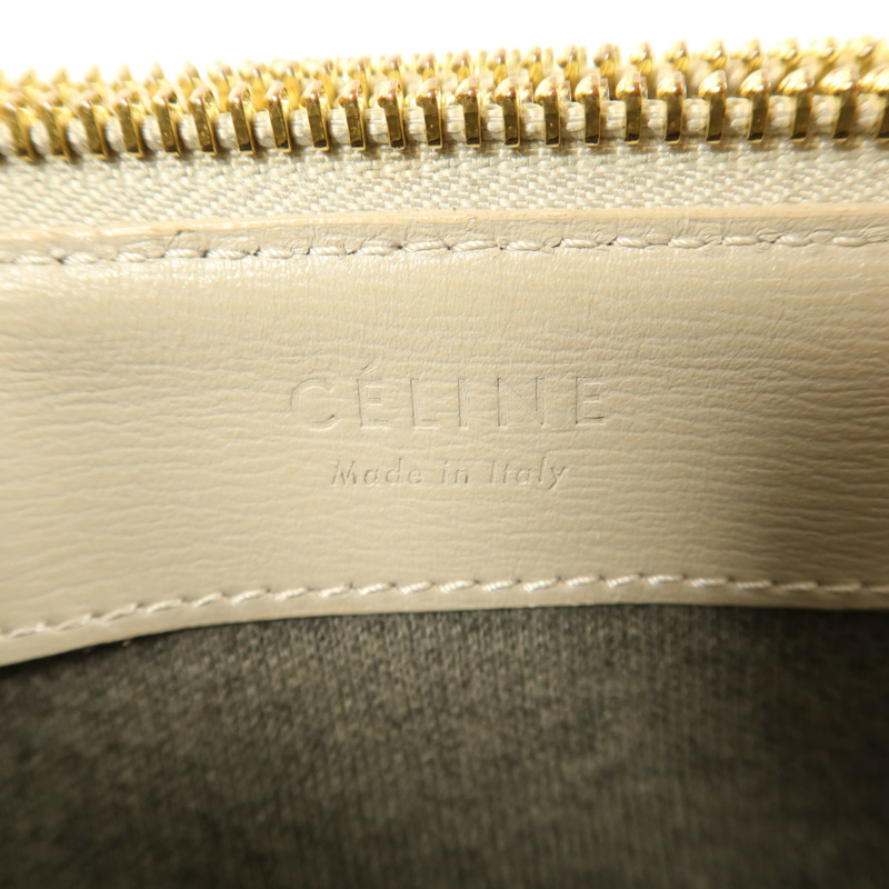 CELINE 牛皮皮革Trio Bag金扣肩背袋-7