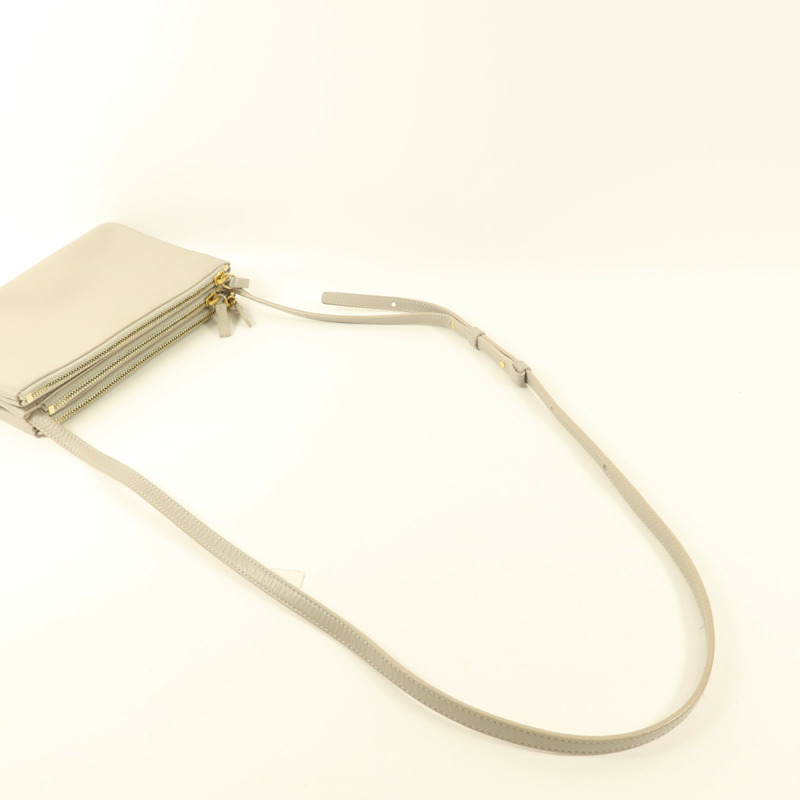 CELINE 牛皮皮革Trio Bag金扣肩背袋-9