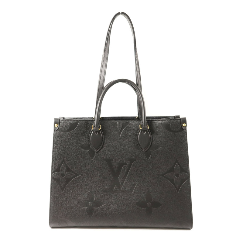 LOUIS VUITTON Monogram Empreinte On The Go MM金扣手挽肩背兩用袋-0