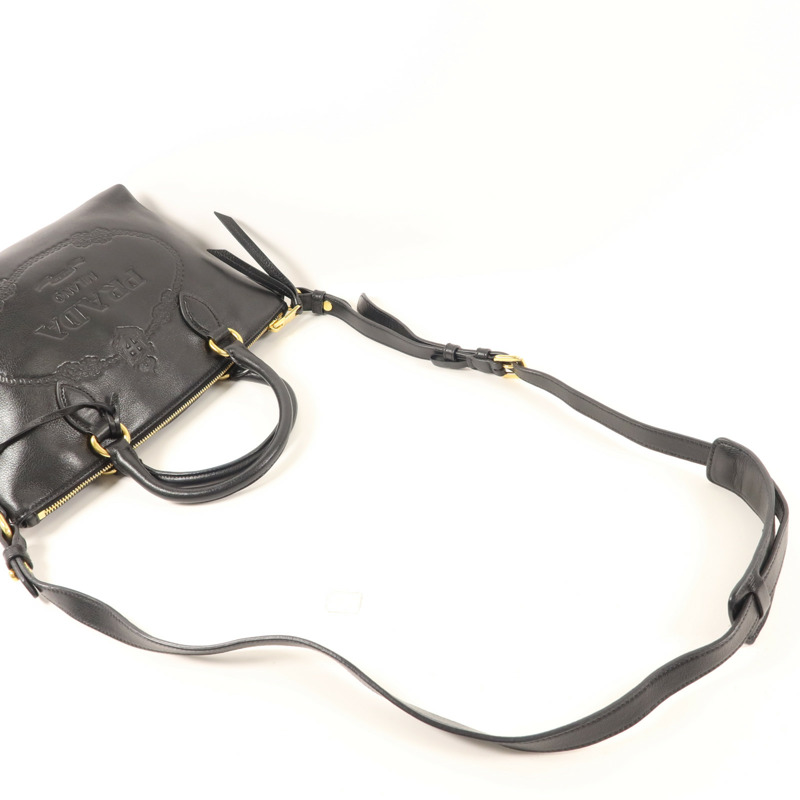 PRADA 牛皮皮革2 Way Shoulder金扣手挽肩背兩用袋-8