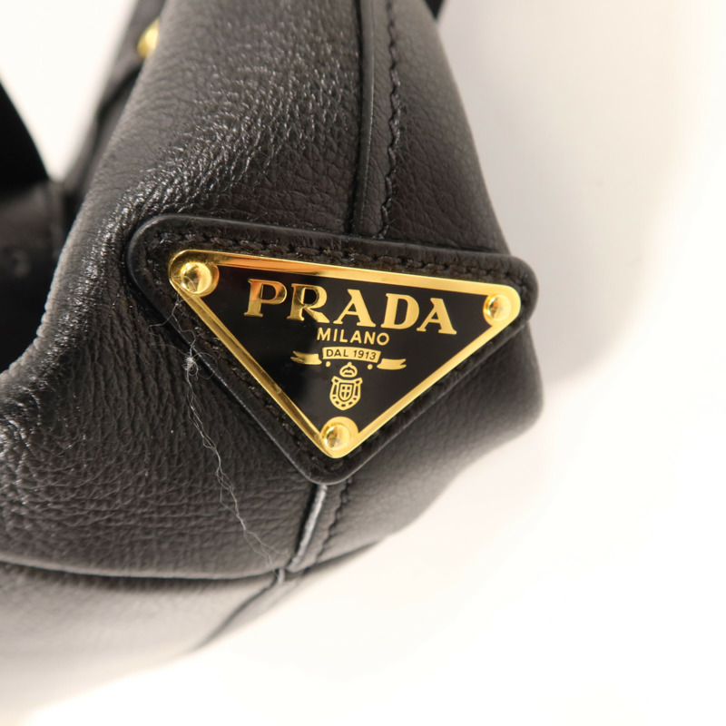 PRADA 牛皮皮革2 Way Shoulder金扣手挽肩背兩用袋-10