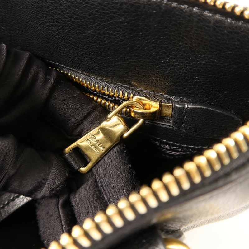 PRADA 牛皮皮革2 Way Shoulder金扣手挽肩背兩用袋-11