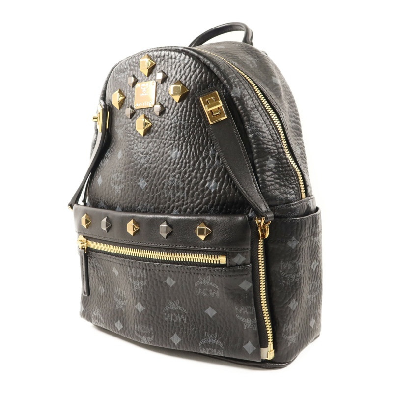 MCM 牛皮皮革Backpack金扣背包-2