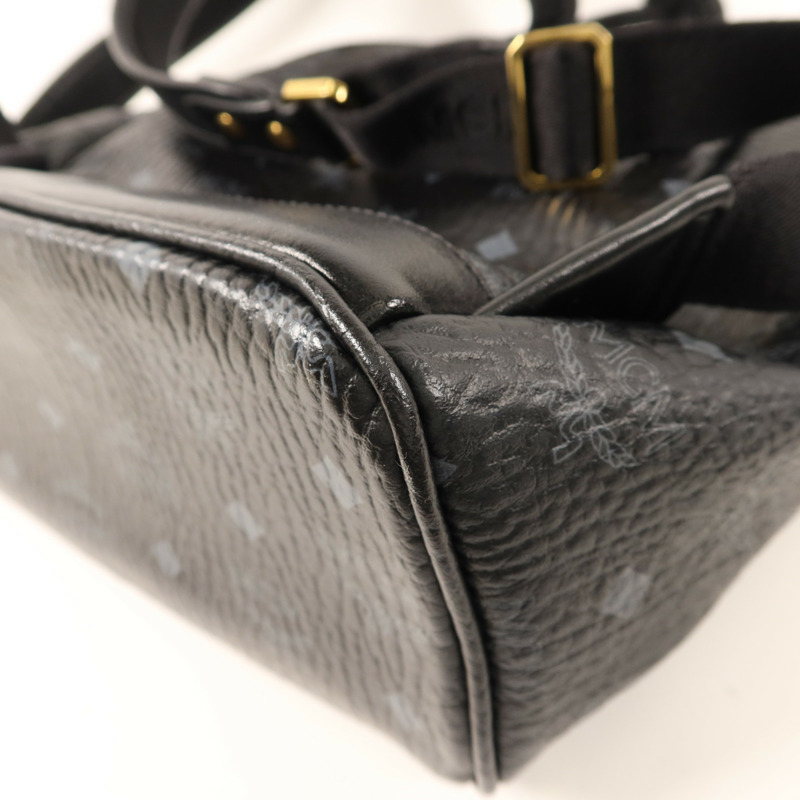 MCM 牛皮皮革Backpack金扣背包-14