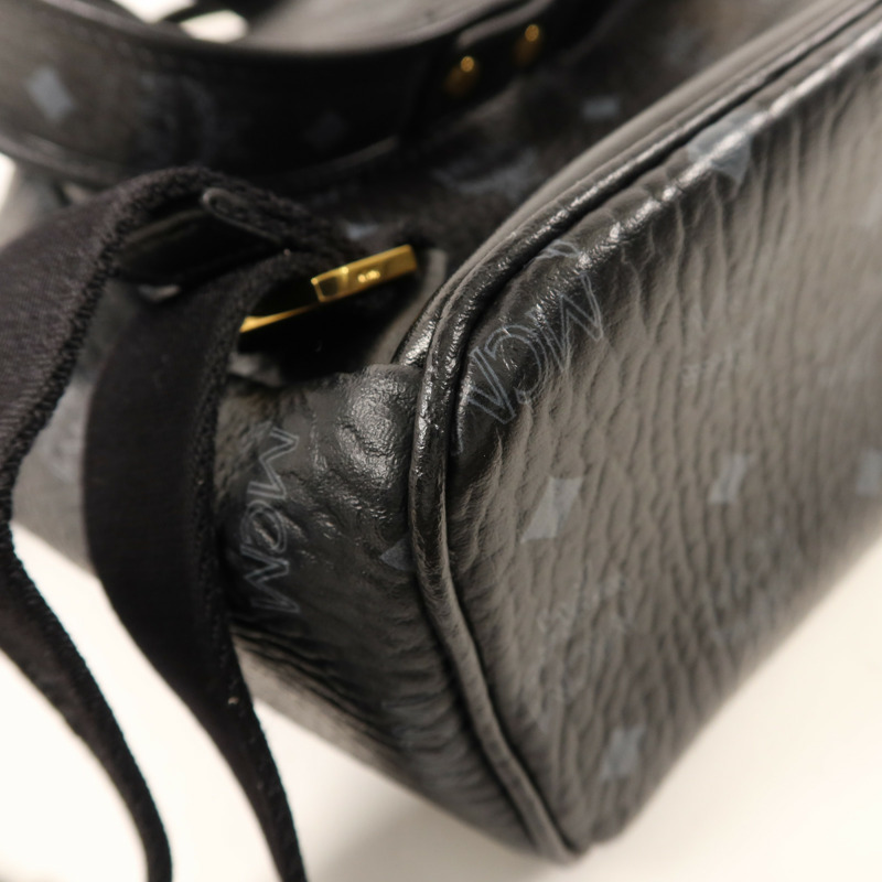 MCM 牛皮皮革Backpack金扣背包-15