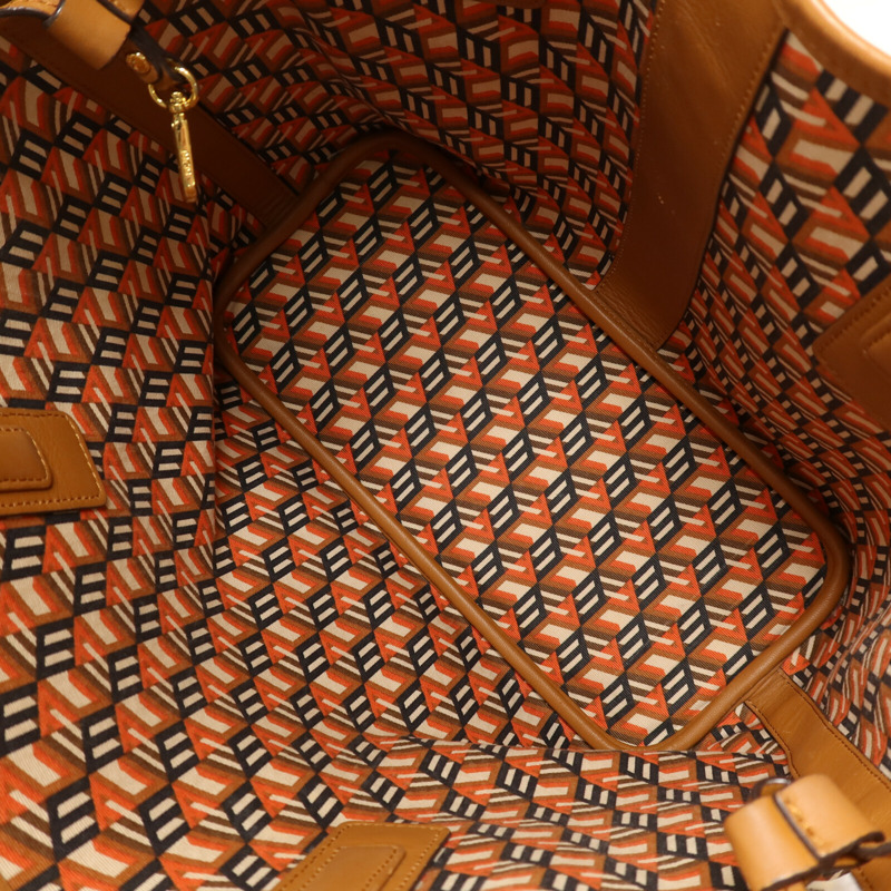 MCM 牛皮皮革Tote Bag金扣手挽袋-4