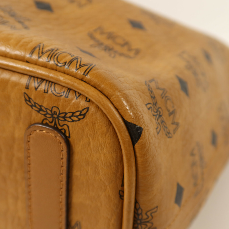 MCM 牛皮皮革Tote Bag金扣手挽袋-11