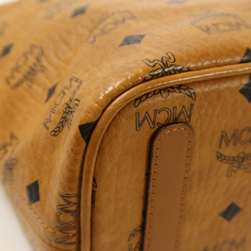 MCM 牛皮皮革Tote Bag金扣手挽袋-12