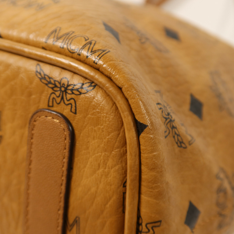 MCM 牛皮皮革Tote Bag金扣手挽袋-13