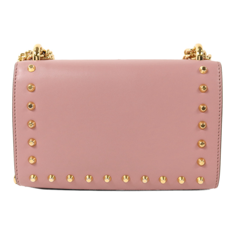 GUCCI 牛皮皮革Padlock Pearl Bag金扣鏈帶肩背袋-1