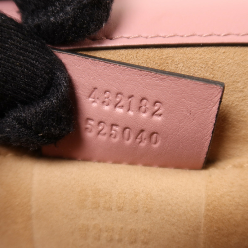 GUCCI 牛皮皮革Padlock Pearl Bag金扣鏈帶肩背袋-6