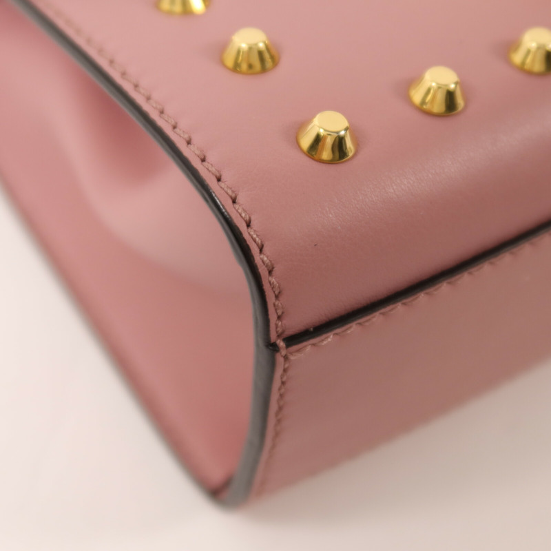 GUCCI 牛皮皮革Padlock Pearl Bag金扣鏈帶肩背袋-12