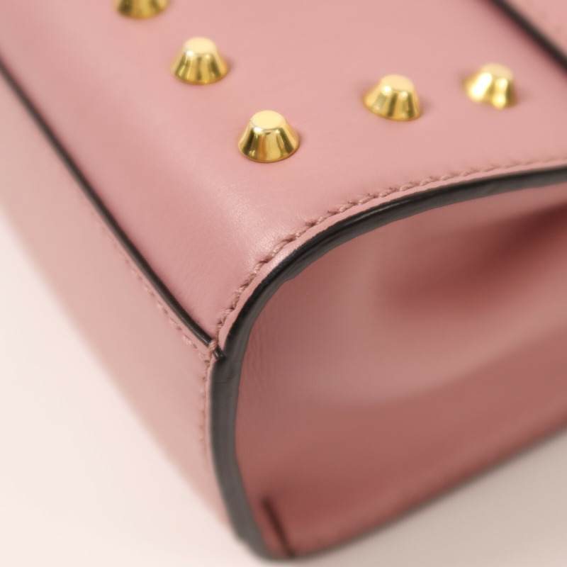 GUCCI 牛皮皮革Padlock Pearl Bag金扣鏈帶肩背袋-13