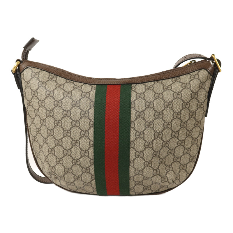 GUCCI 塗層帆布Shoulder Bag金扣肩背袋-1