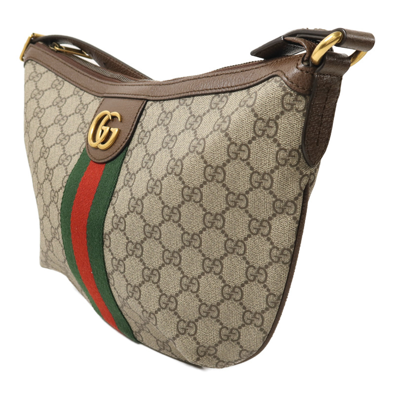 GUCCI 塗層帆布Shoulder Bag金扣肩背袋-2