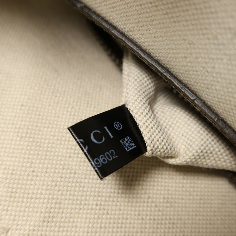 GUCCI 塗層帆布Shoulder Bag金扣肩背袋-6