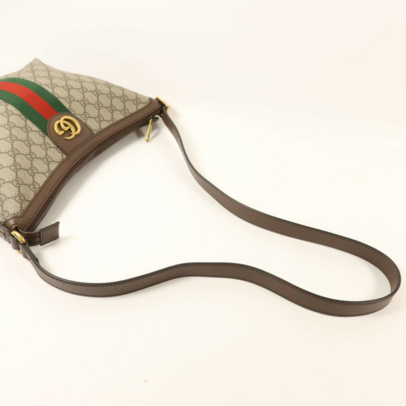 GUCCI 塗層帆布Shoulder Bag金扣肩背袋-7