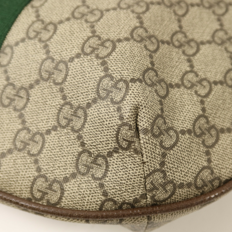 GUCCI 塗層帆布Shoulder Bag金扣肩背袋-13