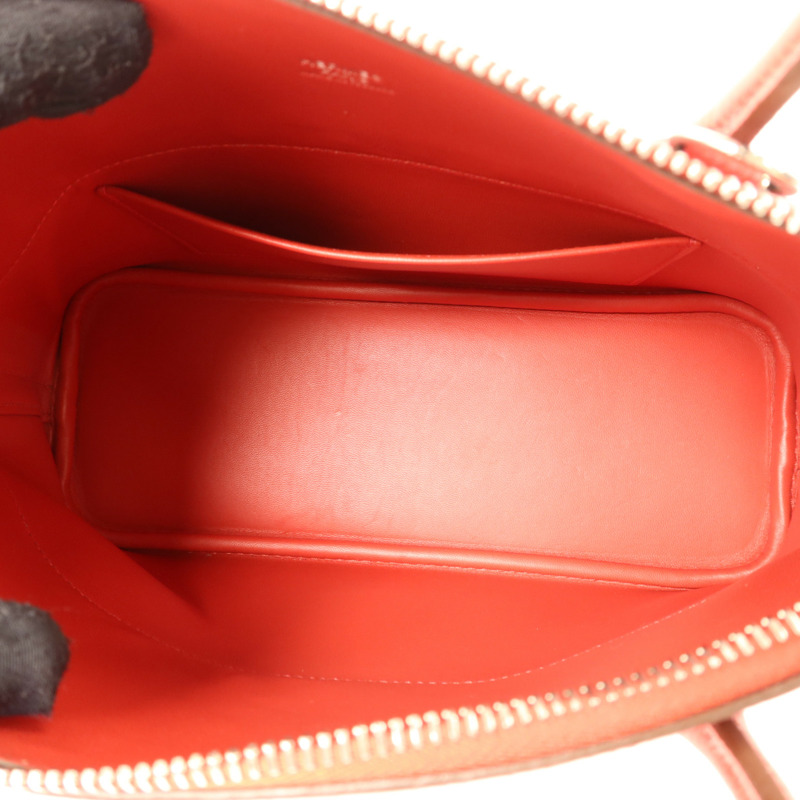 HERMES Epsom皮革Bolide 27銀扣手挽肩背兩用袋Rouge Casaque-5